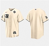 Men's Texas Rangers Blank Cream 2023 World Series City Connect Stitched Baseball Jersey Dzhi,baseball caps,new era cap wholesale,wholesale hats